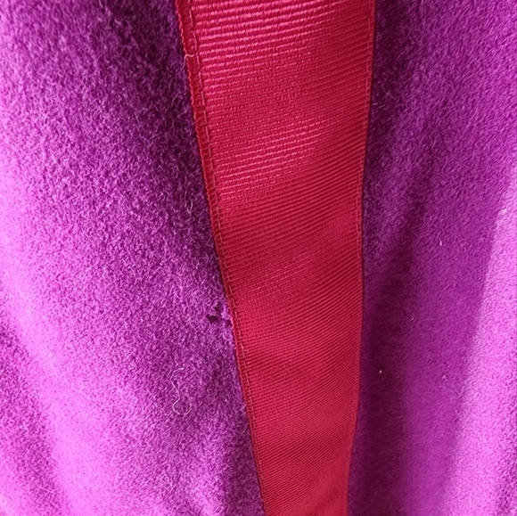 GF Ferre Purple/Pink Wool Button Front Long Coat Women's Size 28. - Picture 11 of 16